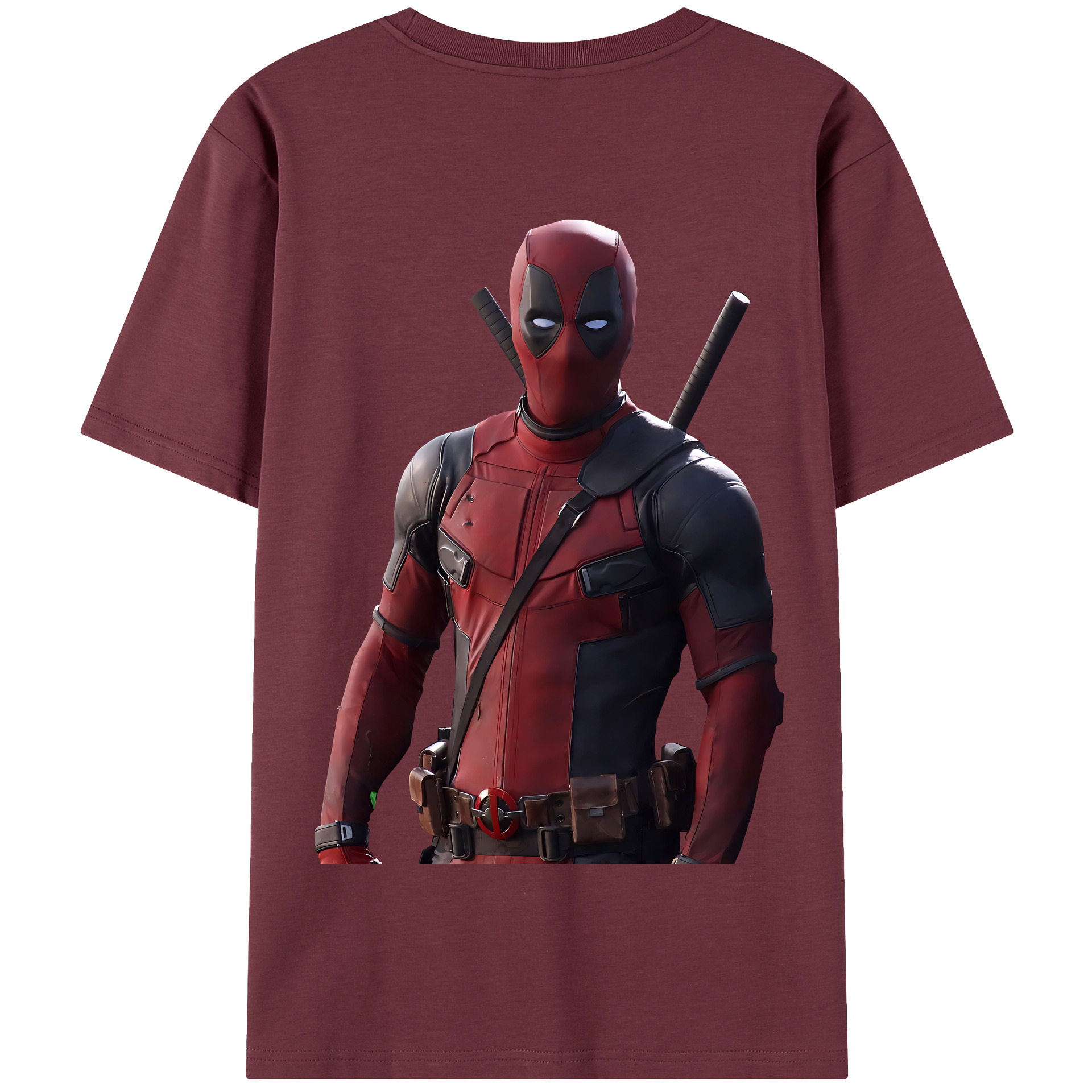 （画像用） Deadpool デッドプール 綿100％半袖Tシャツ（背面プリント）